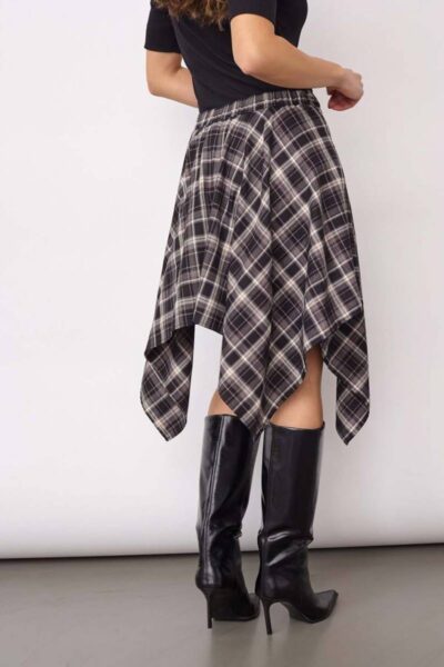 Dagny check tie skirt black Co’Couture