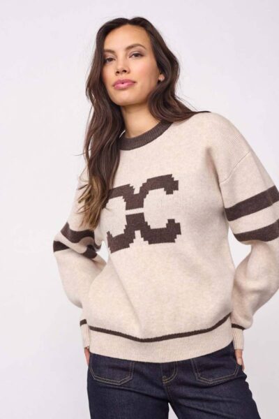Row coco logo knit creme Co’Couture