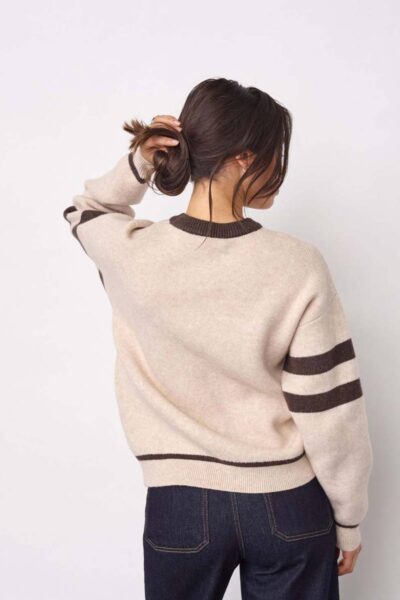 Row coco logo knit creme Co’Couture