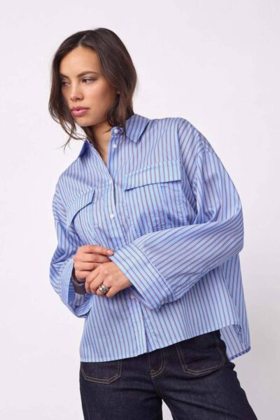 Anica ls shirt blue Co’Couture