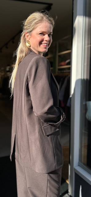 Vola single oversize blazer dark brown Co'Couture - Afbeelding 5