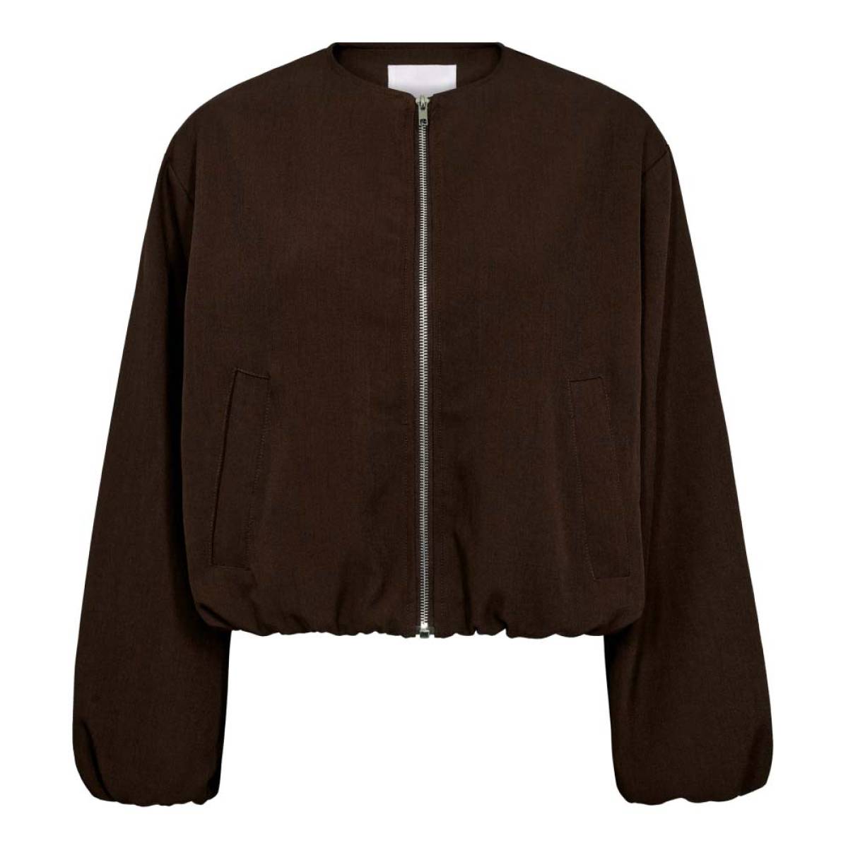 Luna balloon zip jacket dark brown Co'Couture - Afbeelding 5