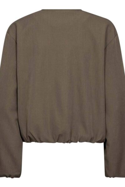 Luna balloon zip jacket walnut Co’Couture