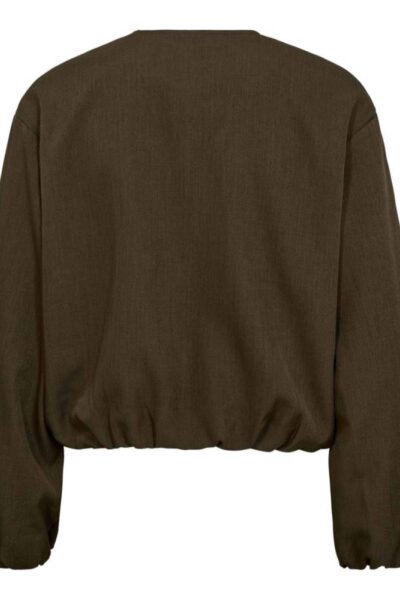 Luna balloon zip jacket military olive Co’Couture