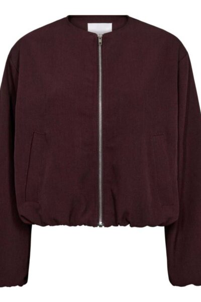 Luna balloon zip jacket winered Co’Couture