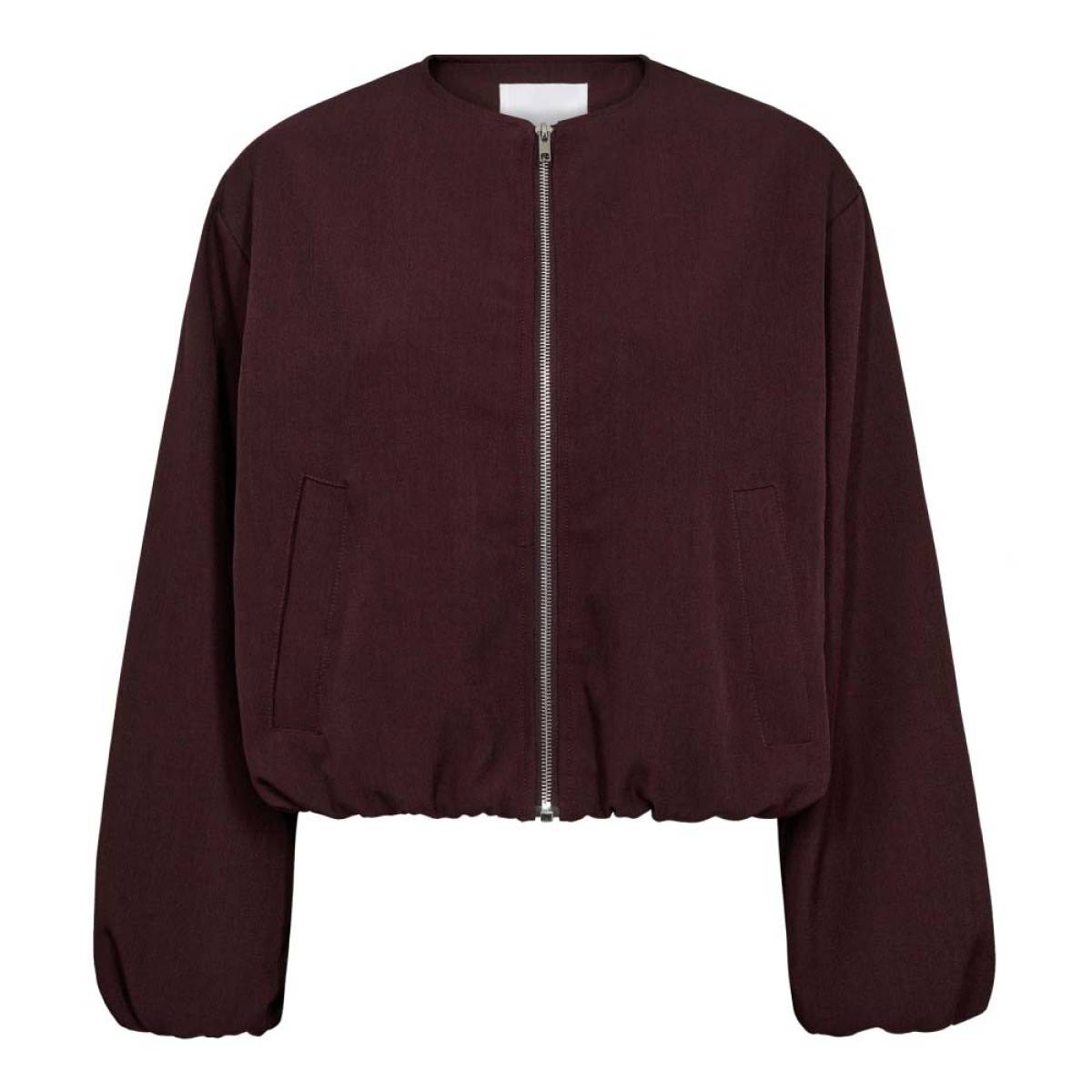 Luna balloon zip jacket winered Co'Couture - Afbeelding 3