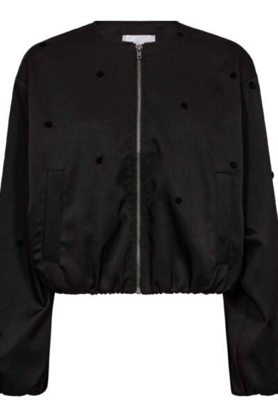 Clover dot balloon jacket black Co’Couture