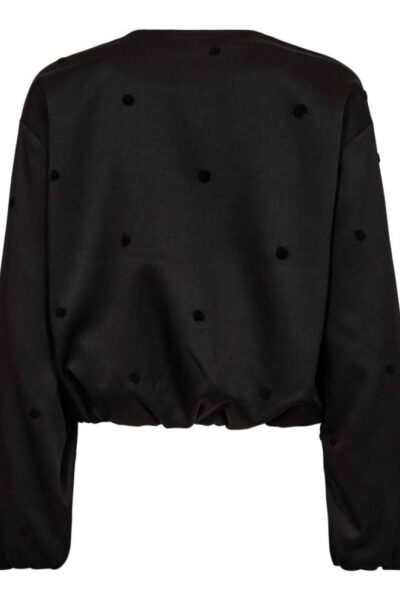 Clover dot balloon jacket black Co’Couture