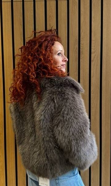 Kita furry jacket walnut Co’Couture