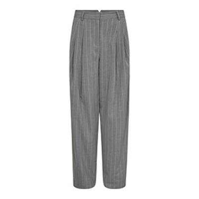 Pricilla pin pleat long pant light grey Co’Couture