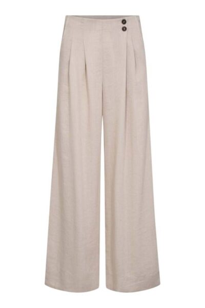 Eva pleat pant walnut Co’Couture