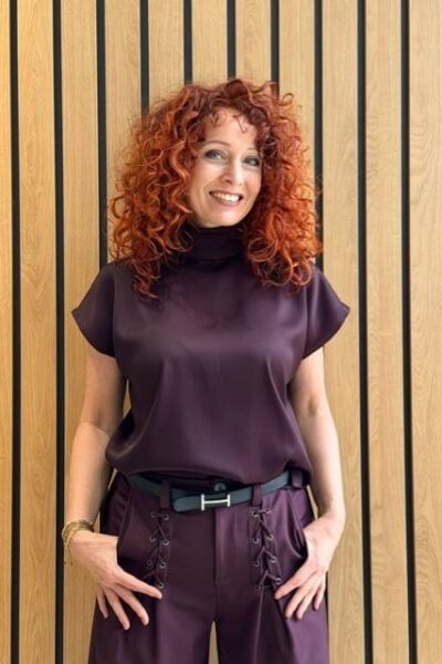 Luna eyelet wide pant winered Co’Couture