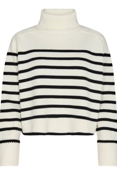 Mero crop stripe knit off white Co’Couture