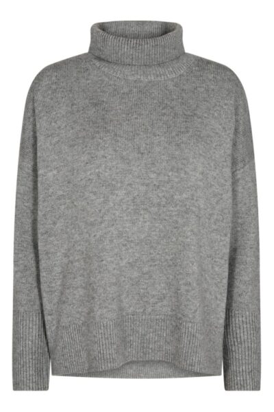 Maja roll neck grey melange Co’Couture