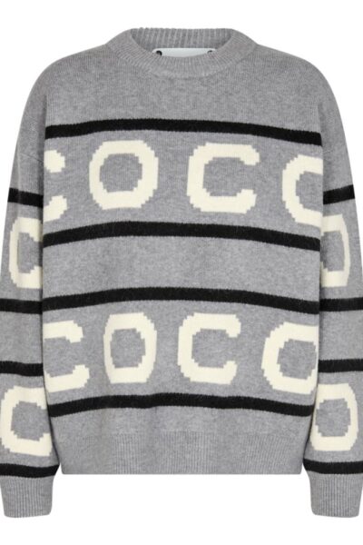 Row logo knit light grey Co’Couture