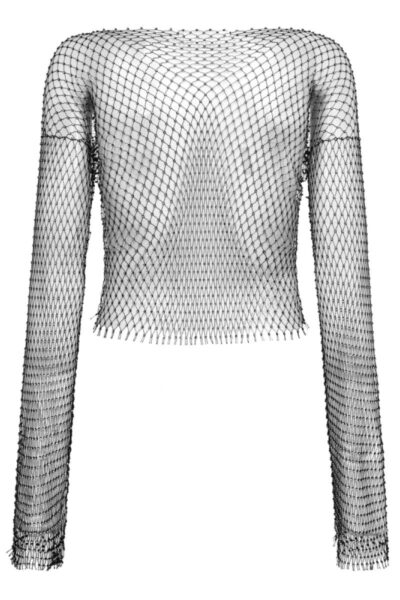 Krystal net blouse black Co’Couture