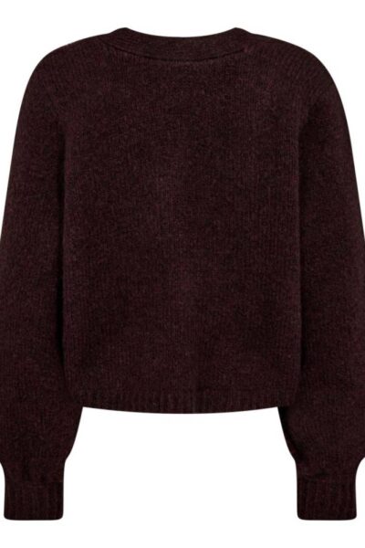 Cozy twist back knit winered Co’Couture