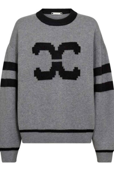 Row coco logo knit light grey Co’Couture