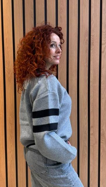 Row coco logo knit light grey Co'Couture - Afbeelding 2