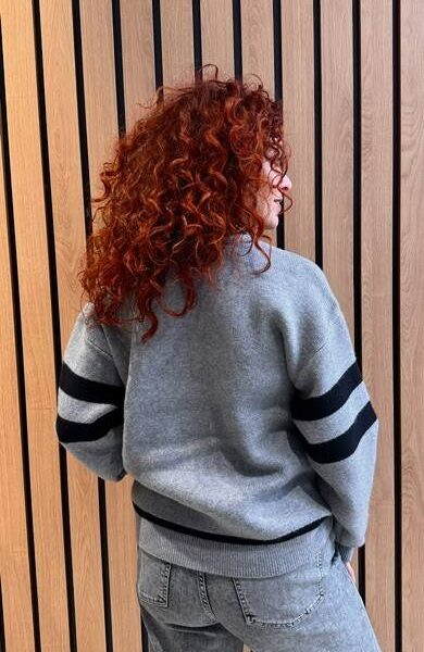 Row coco logo knit light grey Co’Couture