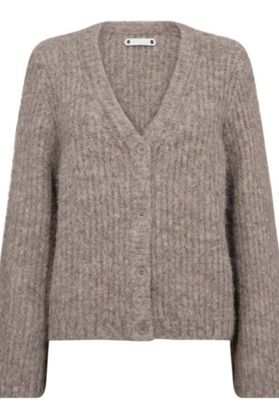 Charlie v-cardigan walnut Co’Couture