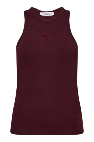 Sahara embroidery tank top winered Co’Couture