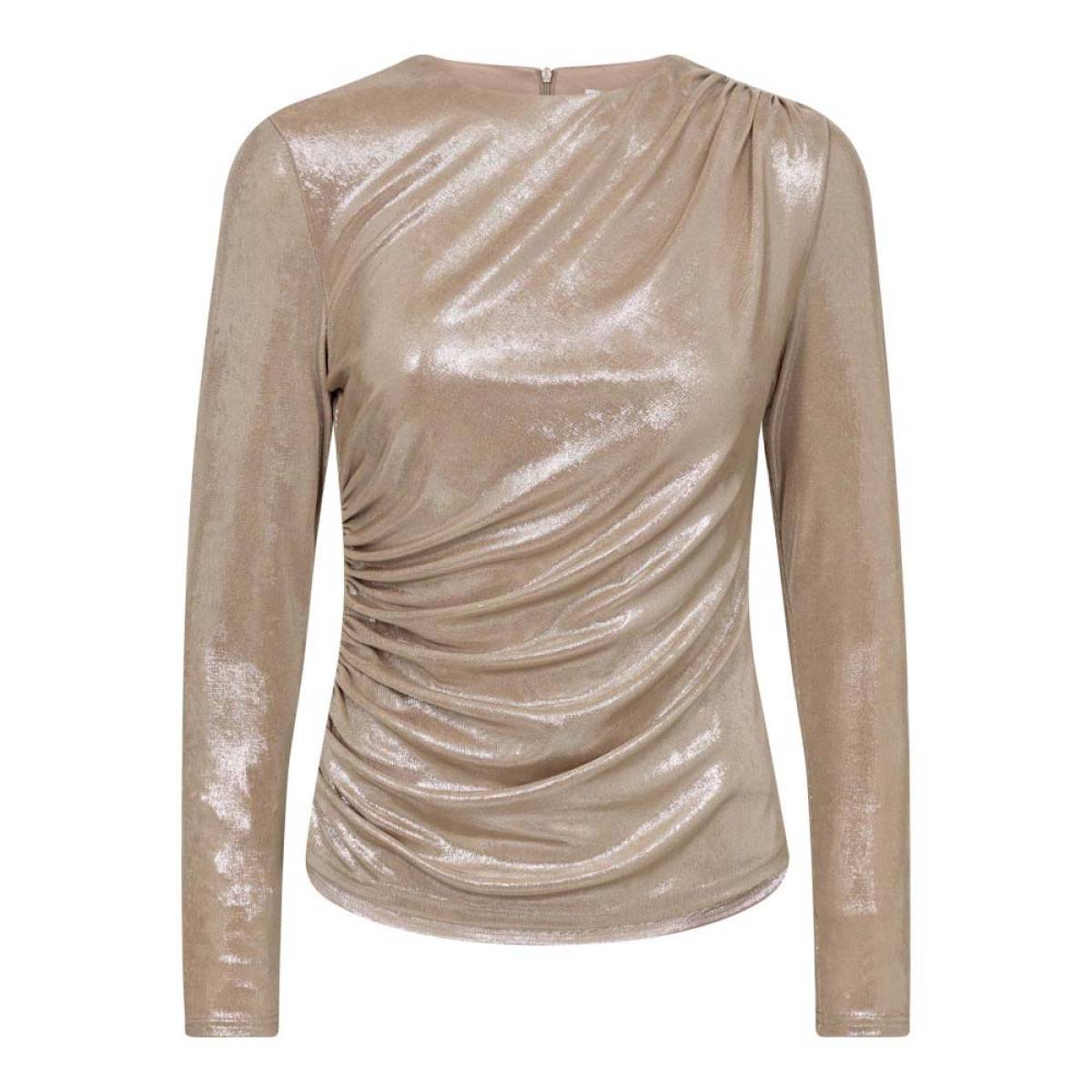Margot drape blouse champagne Co'Couture - Afbeelding 4