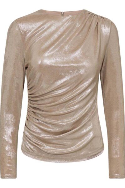 Margot drape blouse champagne Co’Couture
