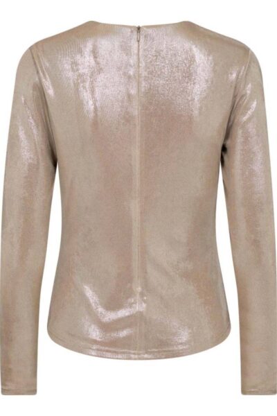 Margot drape blouse champagne Co’Couture