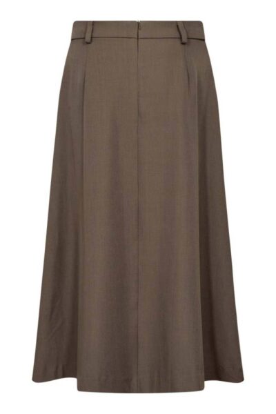 Luna pocket pleat skirt walnut Co’Couture