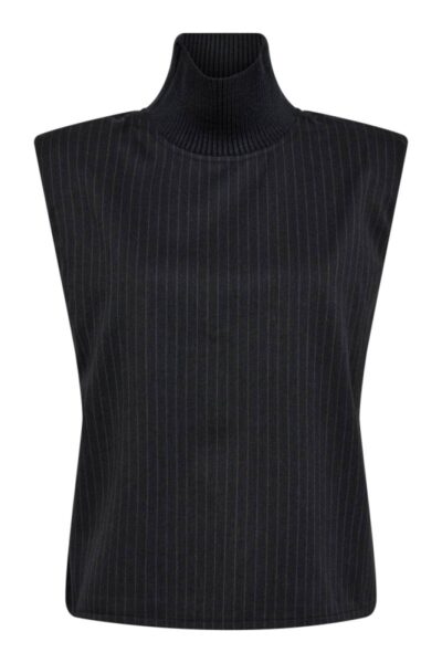 Ida pin stripe top dark grey Co’Couture