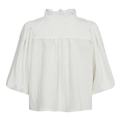 Sueda puu ss blouse white Co’Couture