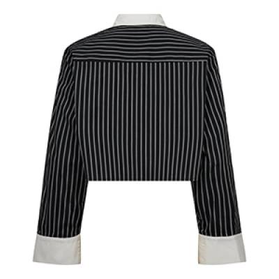 Danny stripe crop shirt black Co’Couture