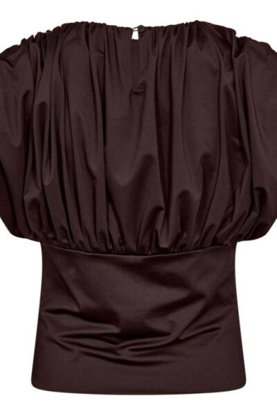 Cattia top dark brown Co’Couture