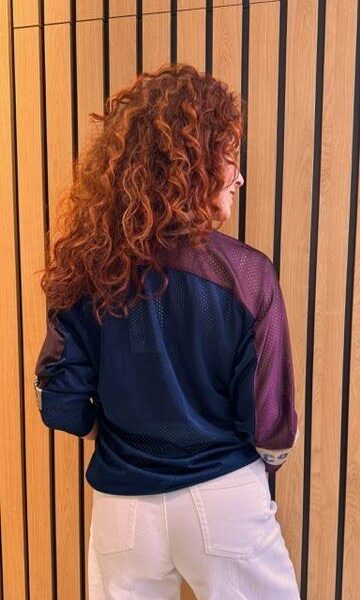 Trey logo blouse navy Co’Couture