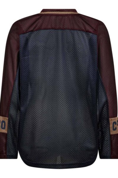 Trey logo blouse navy Co’Couture