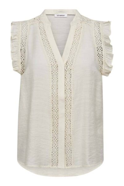 Caryn frill top off white Co’Couture