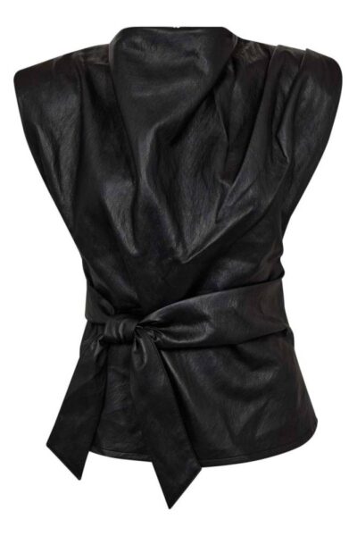 Gitt pleat top black Co’Couture