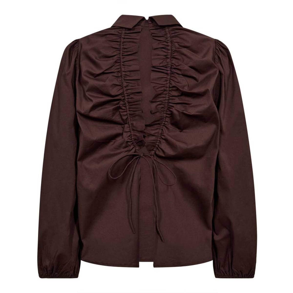 Sanna drawstring blouse dark brown Co'Couture - Afbeelding 5