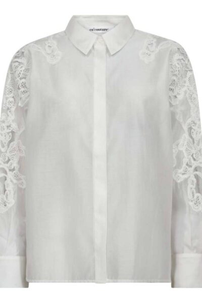 Kawa embroidery shirt white Co’Couture