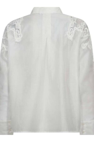 Kawa embroidery shirt white Co’Couture