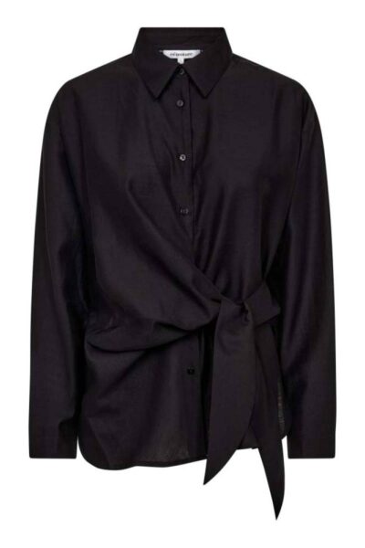 Idina tie shirt black Co’Couture