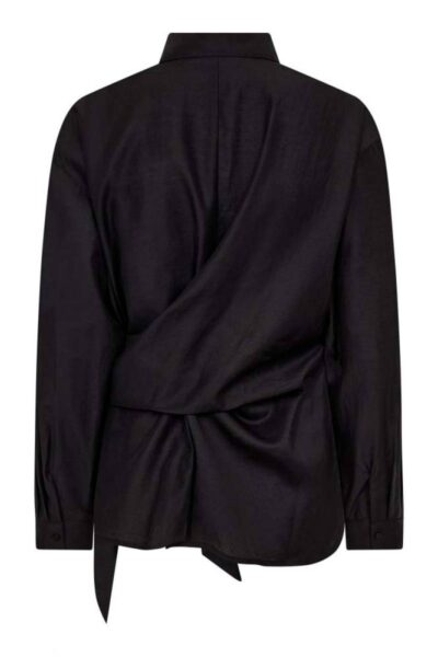 Idina tie shirt black Co’Couture