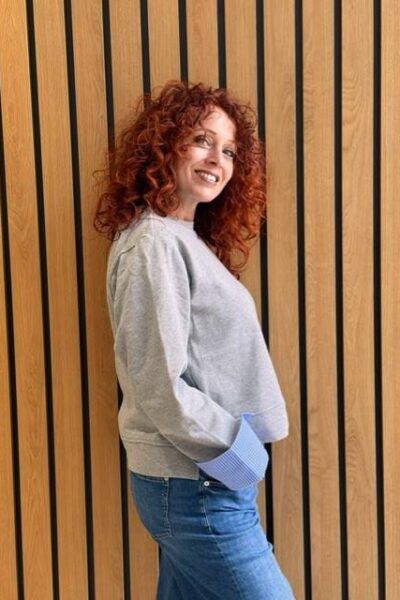 Daniella cuff sweat grey melange Co’Couture
