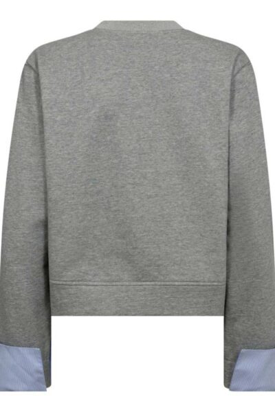 Daniella cuff sweat grey melange Co’Couture