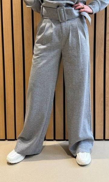 Lance pleat LL sweatpant grey melange Co’Couture