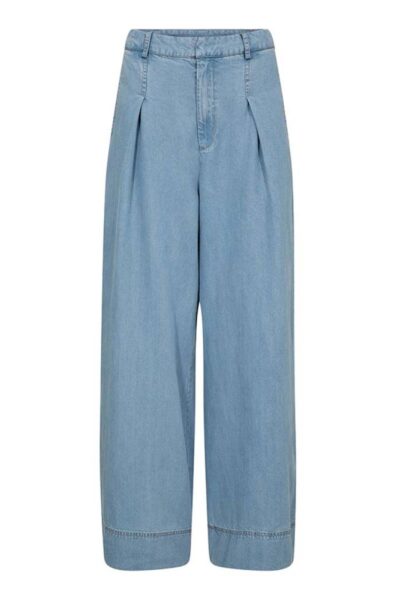 Tilly pleat LL pant fade denim Co’Couture
