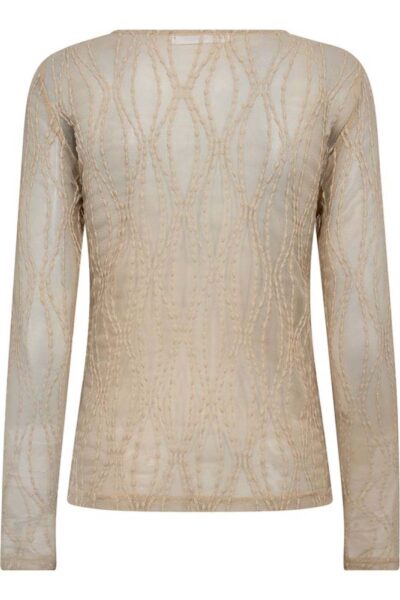 Marcy mesh o-blouse bone Co’Couture