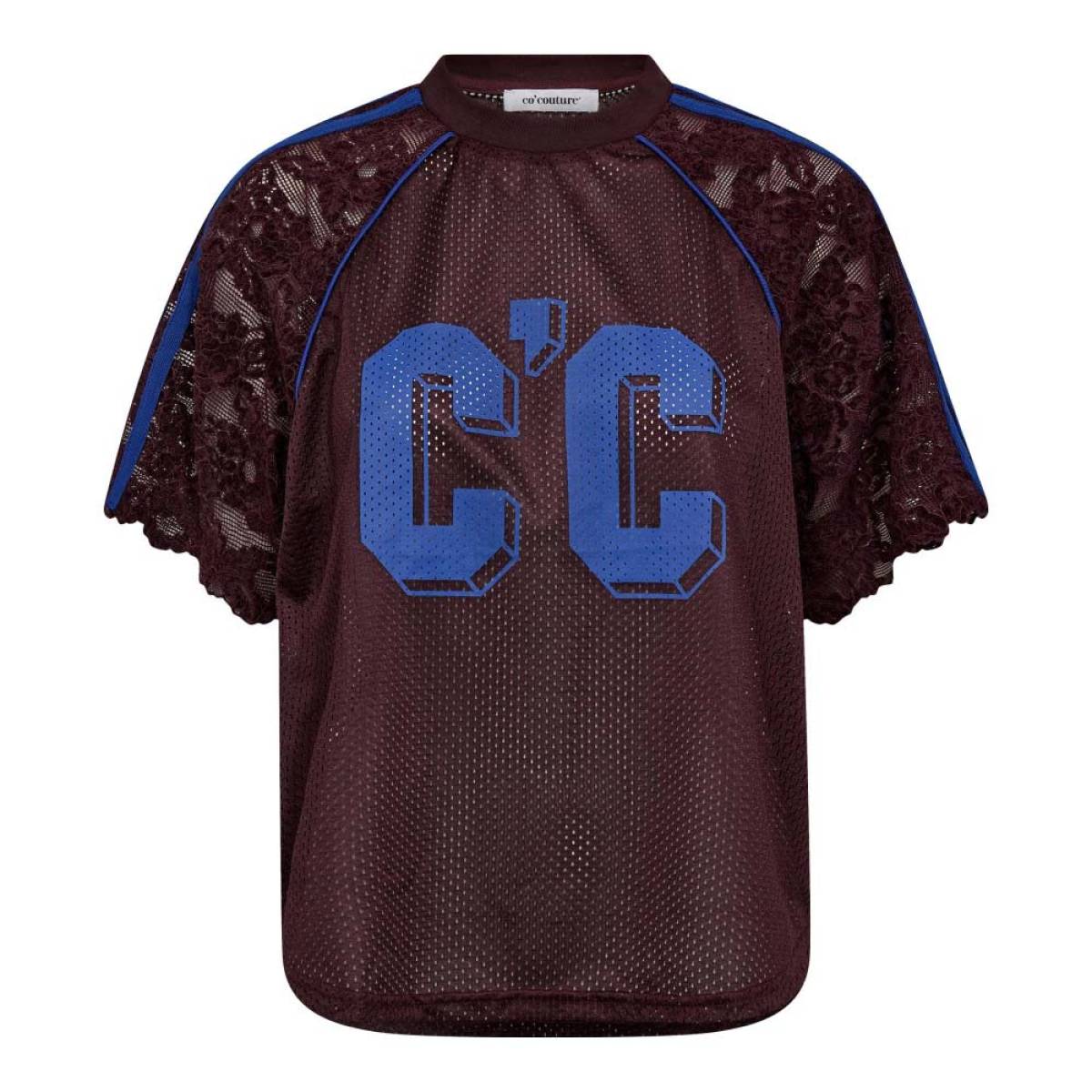 Trey lace tee new blue Co'Couture - Afbeelding 3