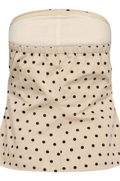 Diddi dot corsage top bone Co’Couture